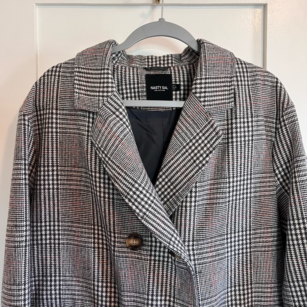 Nasty Gal Plaid Coat